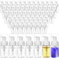 60 Pcs Mini Foam Pump Bottle Bulk 1 oz/ 30 ml Empty Travel Size Plastic Soap Foaming Bottles Small Clear Foaming Soap Dispenser Refillable Mousse Bottles for Lash Shampoo Portable Hand Sanitizer