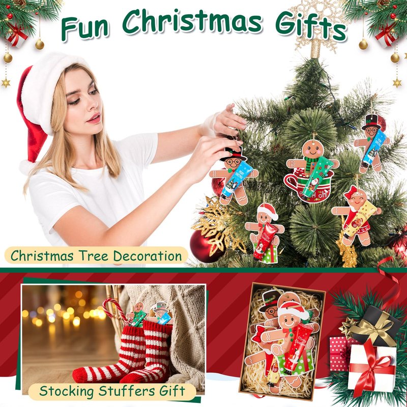 72 Set 144 Pcs Christmas Hand Cream Gift Bulk for Women Coworker Christmas Tree Ornament Hand Lotion Party Favor with Card Ribbon Holiday Decor Stocking Stuffer Gift for Women (Xmas Style)