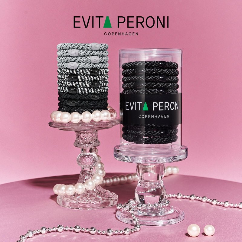EVITA PERONI Hair Ties 12 Pcs Set, High Elastic Ponytail Holders, Hair Ties No Damage for Thick Curly Hair Women Men, Mothers Day Gifts (Black)