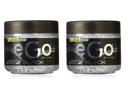 Hair GEL For MEN eGo Black (450ml) / Male Fragrance Extra STRONG -Pack of 2