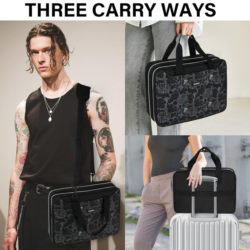 ZIOZERTT Tattoo Travel Case for Equipment and Supplies,Black,Bag Only