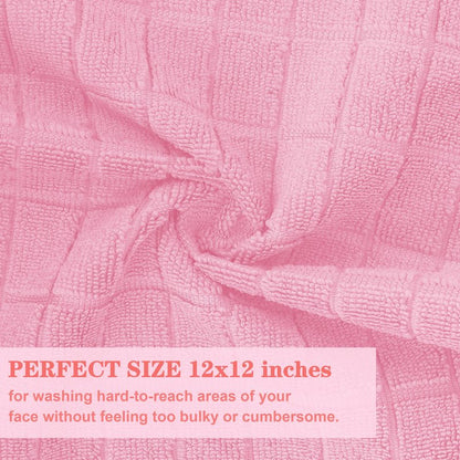 HOMERHYME Microfiber Washcloths, 50 Pack Wash Cloths Face Towel, Soft Lint Free Quick Dry Gym Towels, Absorbent Multi-Purpose Hand Towels for Bathroom Kitchen Salon Spa, Multicolor