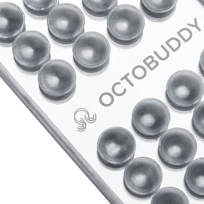 OCTOBUDDY Mirror – Amazon-Exclusive Suction Cup Phone Mount with Built-in Mirror – Silver Swirl Hands-Free Grip for Videos & Selfies (2.6″ x 3.9″)