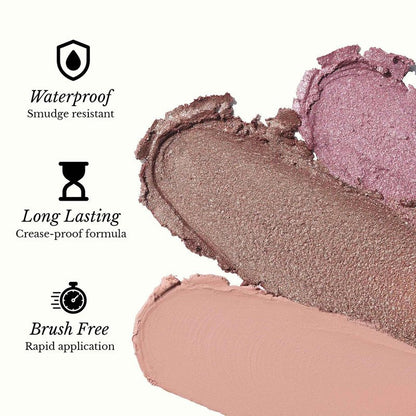 Zev Eyeshadow Stick – ShadeRush 2-in-1 Cream Eyeshadow Stick – Cream-to-Powder Eye Shadow with Built-in Smudger – Matte Makeup – Waterproof and Crease-Proof – Mocha Matte