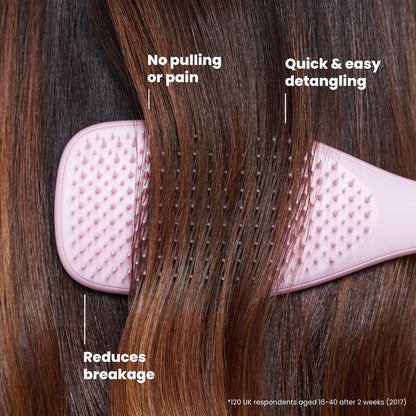 Tangle Teezer Ultimate Detangler Brush for Wet & Dry Hair, Eliminates Knots & Reduces Breakage for Straight to Wavy Hair Types, Millennial Pink